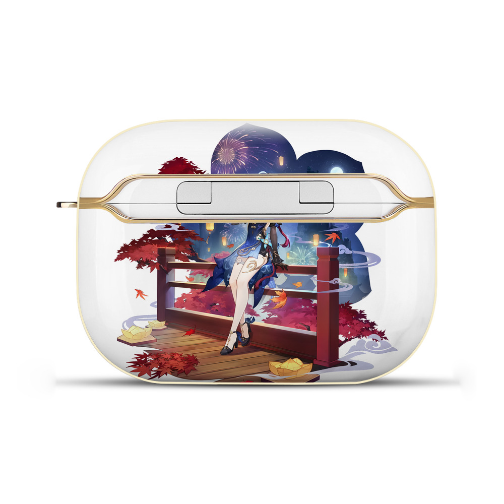 げんし神 甘雨 かんう genshin Ganyu 【AirPods Pro用】ハードシェル保護ケース｜耐衝撃・防指紋・カラビナ付き商品仕様