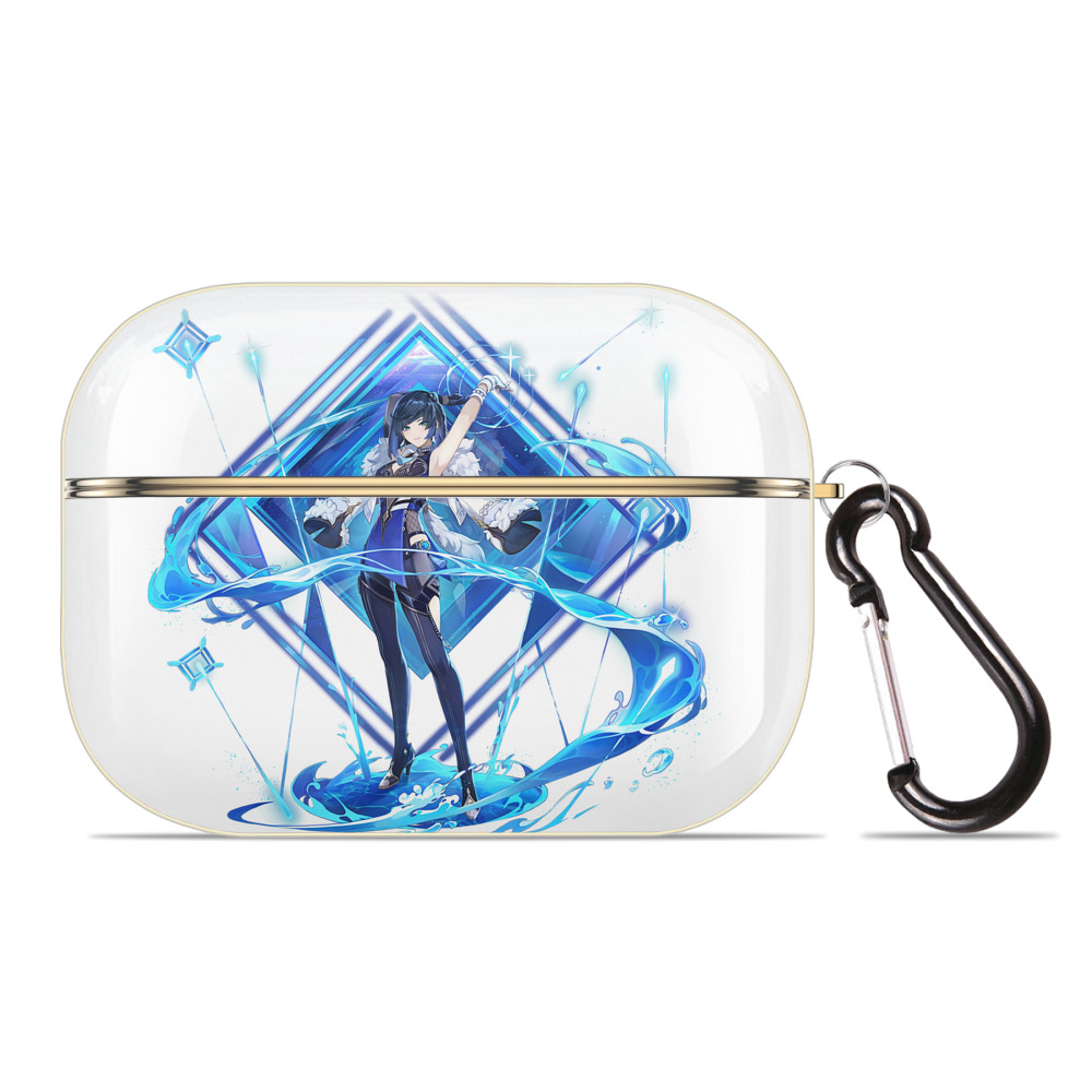 げんし神 夜兰 やらん genshin Yaran 【AirPods Pro用】ハードシェル保護ケース｜耐衝撃・防指紋・カラビナ付き商品仕様