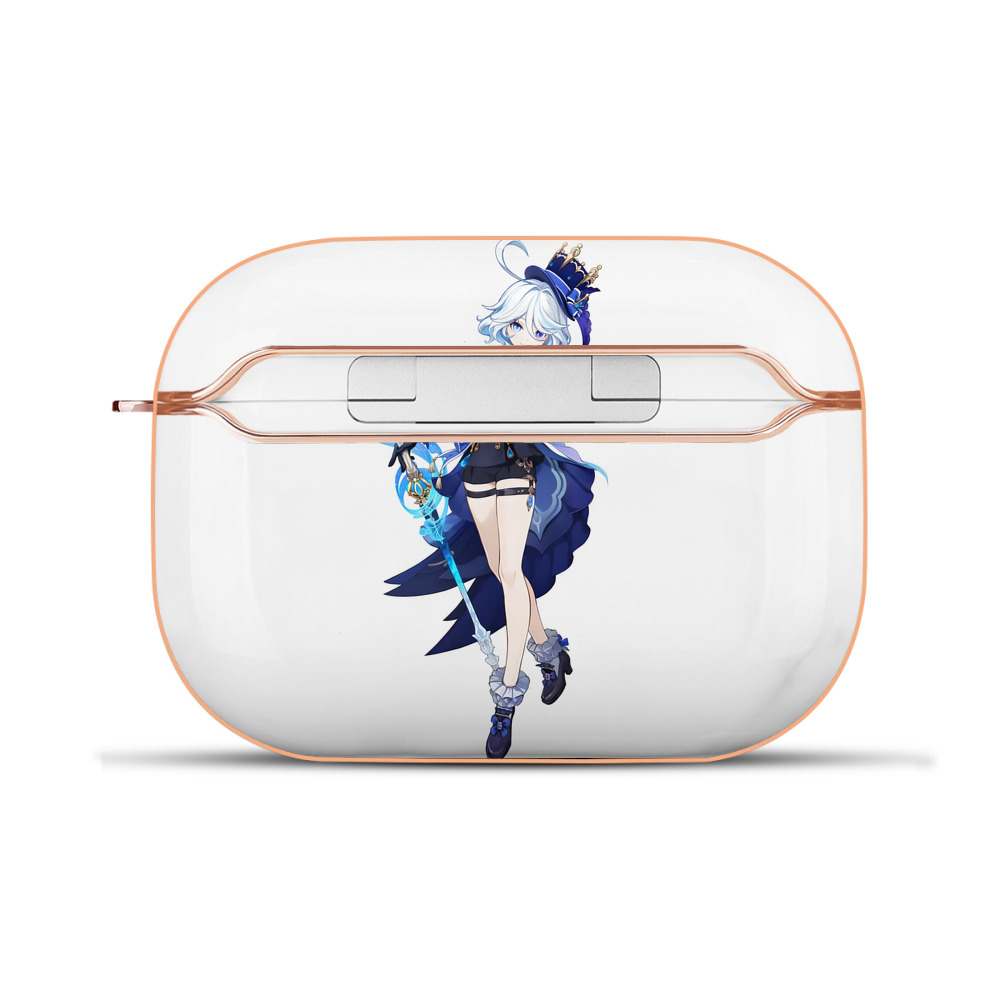 げんし神 フリーナ genshin Furina 【AirPods Pro用】ハードシェル保護ケース｜耐衝撃・防指紋・カラビナ付き商品仕様