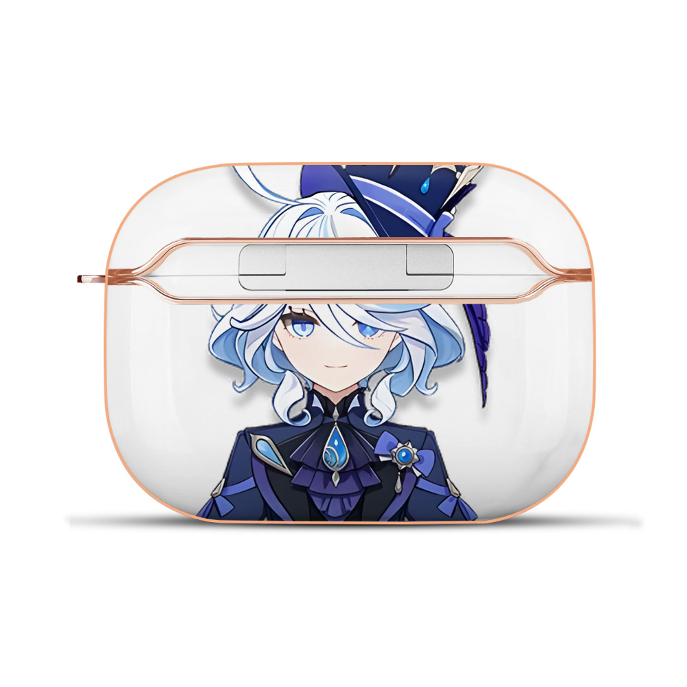 げんし神 フリーナ genshin Furina 【AirPods Pro用】ハードシェル保護ケース｜耐衝撃・防指紋・カラビナ付き商品仕様