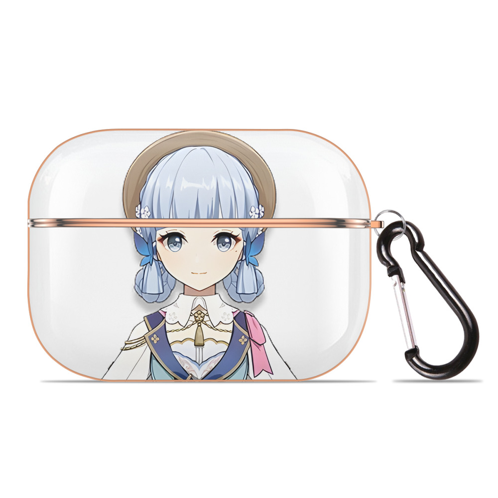 げんし神 神里綾華 神宮寺レン genshin Kamimiya Ren 【AirPods Pro用】ハードシェル保護ケース｜耐衝撃・防指紋・カラビナ付き商品仕様