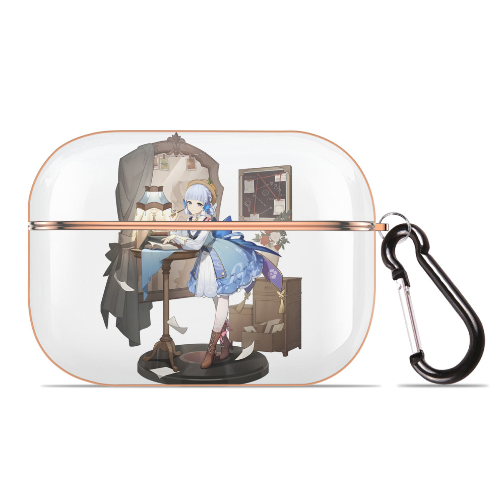 げんし神 神里綾華 神宮寺レン genshin Kamimiya Ren 【AirPods Pro用】ハードシェル保護ケース｜耐衝撃・防指紋・カラビナ付き商品仕様