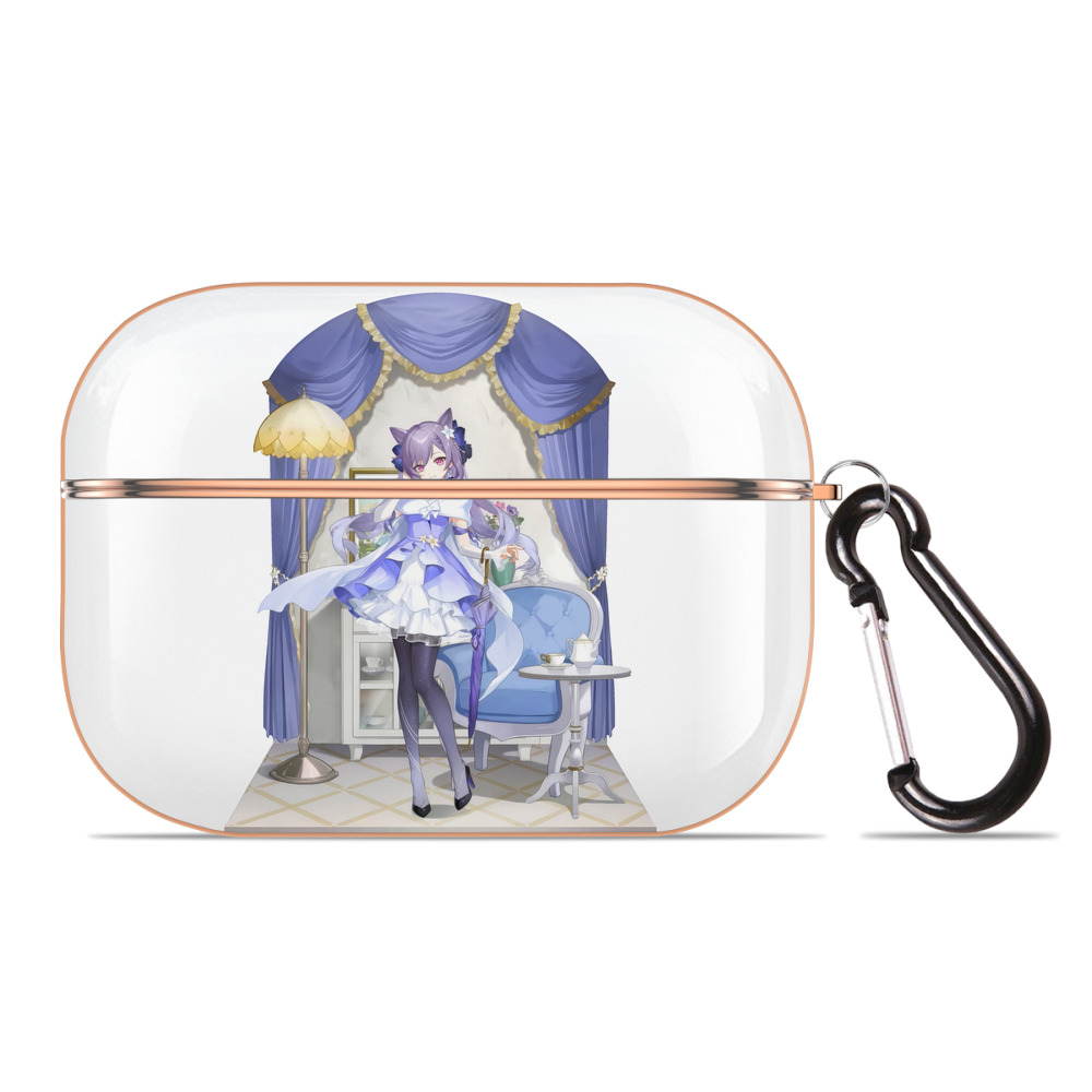 げんし神 刻晴 こくせい genshin Kokusei 【AirPods Pro用】ハードシェル保護ケース｜耐衝撃・防指紋・カラビナ付き商品仕様