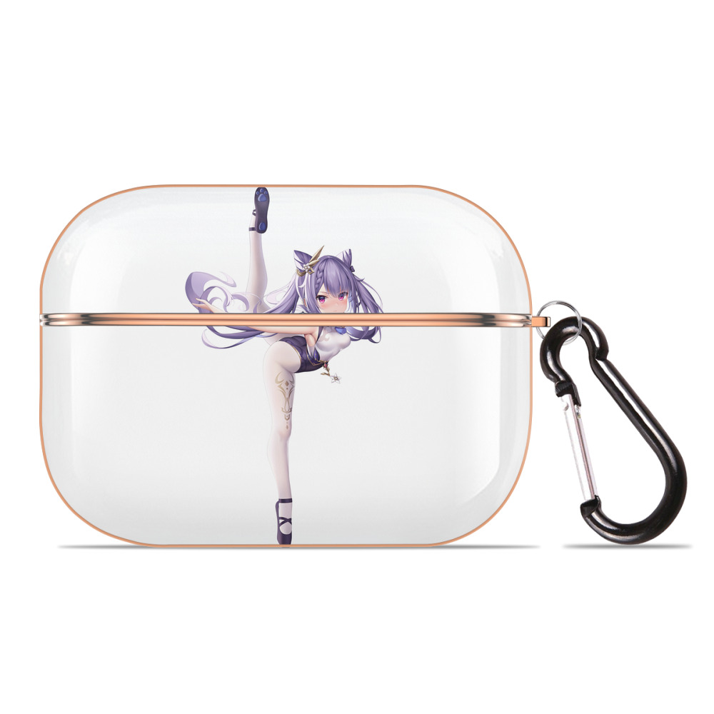 げんし神 刻晴 こくせい genshin Kokusei 【AirPods Pro用】ハードシェル保護ケース｜耐衝撃・防指紋・カラビナ付き商品仕様