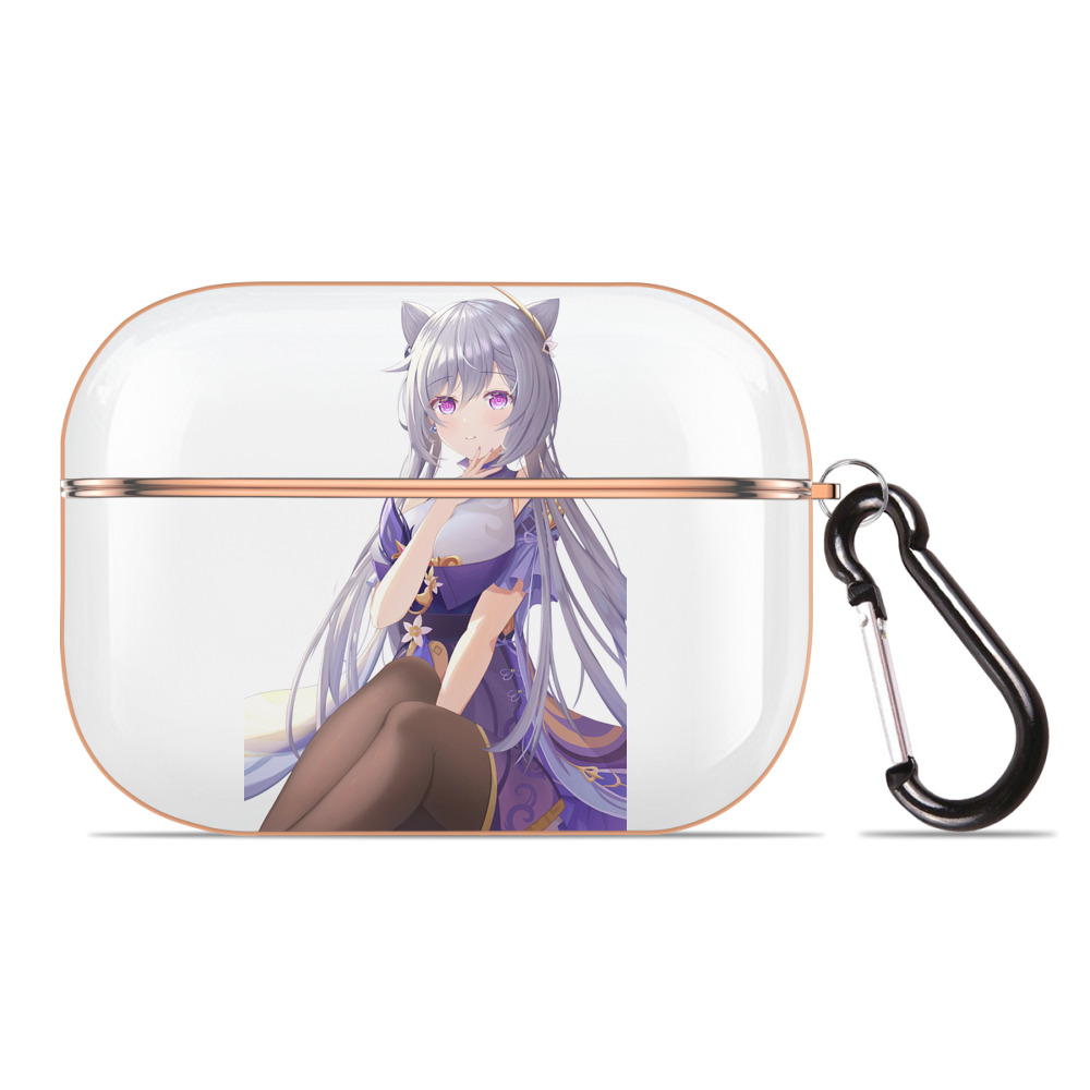 げんし神 刻晴 こくせい genshin Kokusei 【AirPods Pro用】ハードシェル保護ケース｜耐衝撃・防指紋・カラビナ付き商品仕様