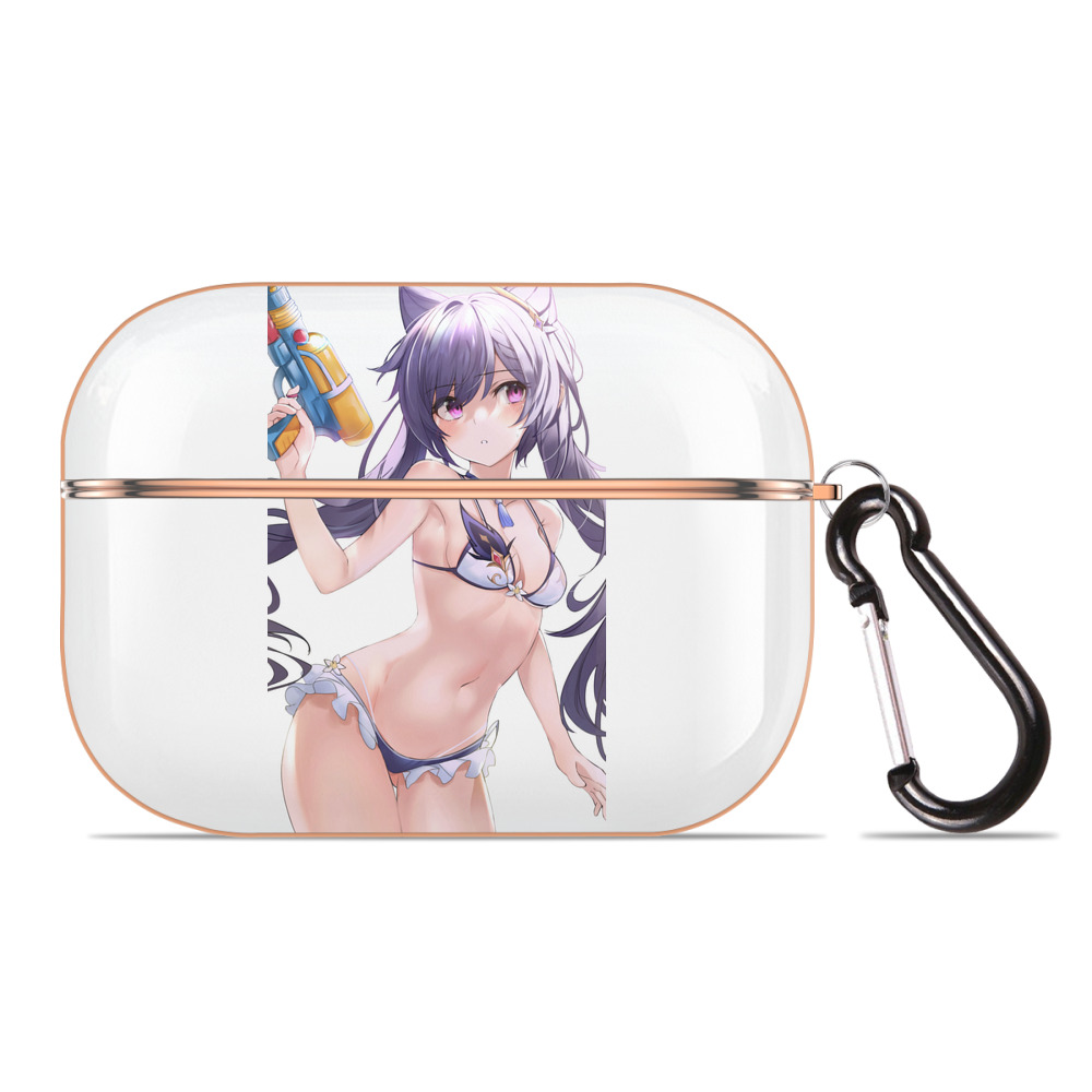 げんし神 刻晴 こくせい genshin Kokusei 【AirPods Pro用】ハードシェル保護ケース｜耐衝撃・防指紋・カラビナ付き商品仕様