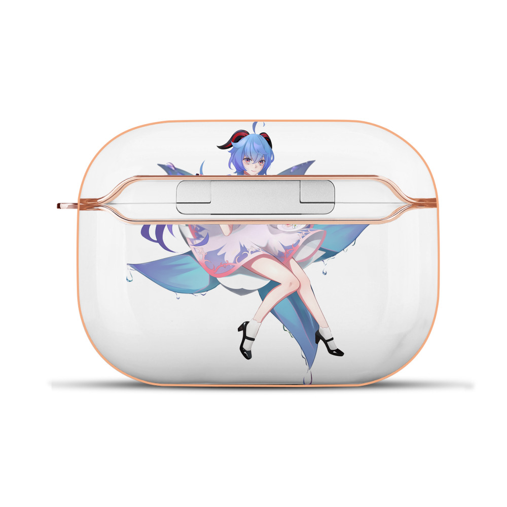 げんし神 甘雨 かんう genshin Ganyu 【AirPods Pro用】ハードシェル保護ケース｜耐衝撃・防指紋・カラビナ付き商品仕様