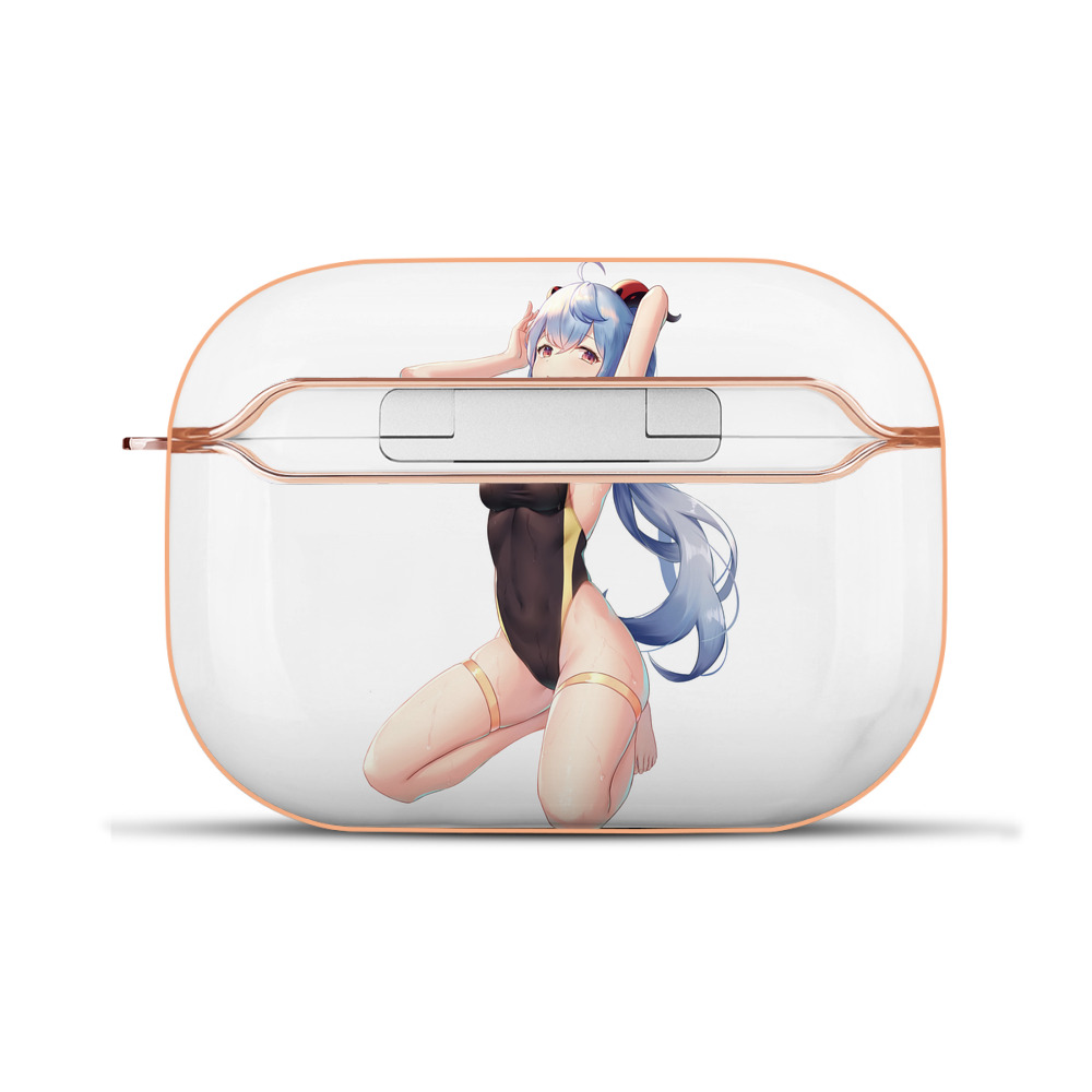 げんし神 甘雨 かんう genshin Ganyu 【AirPods Pro用】ハードシェル保護ケース｜耐衝撃・防指紋・カラビナ付き商品仕様