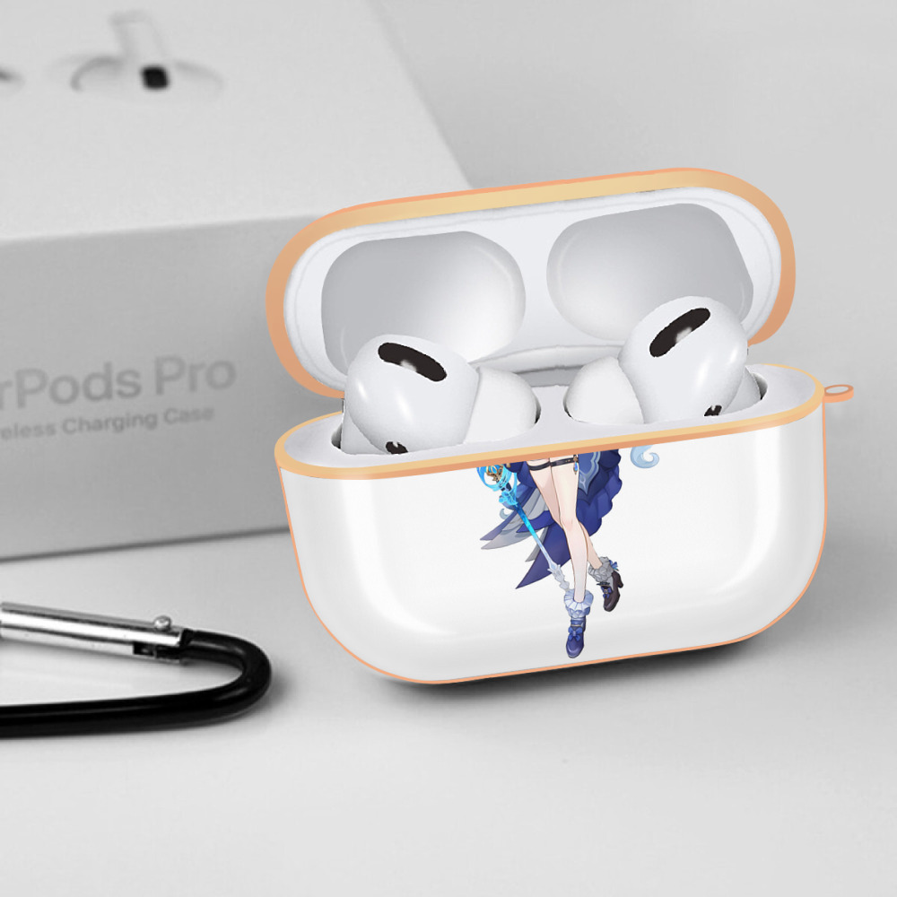 げんし神 フリーナ genshin Furina 【AirPods Pro用】ハードシェル保護ケース｜耐衝撃・防指紋・カラビナ付き商品仕様