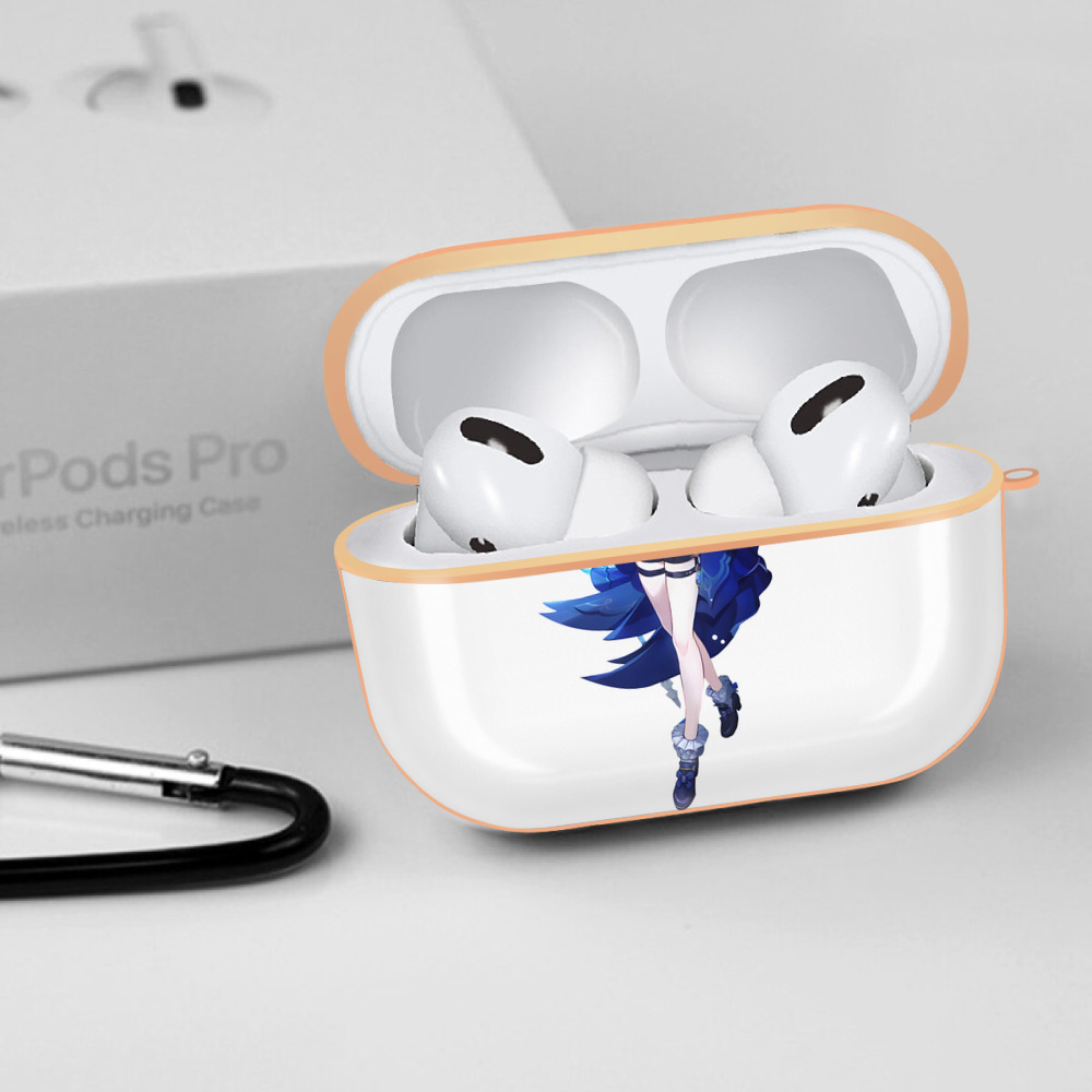 げんし神 フリーナ genshin Furina 【AirPods Pro用】ハードシェル保護ケース｜耐衝撃・防指紋・カラビナ付き商品仕様