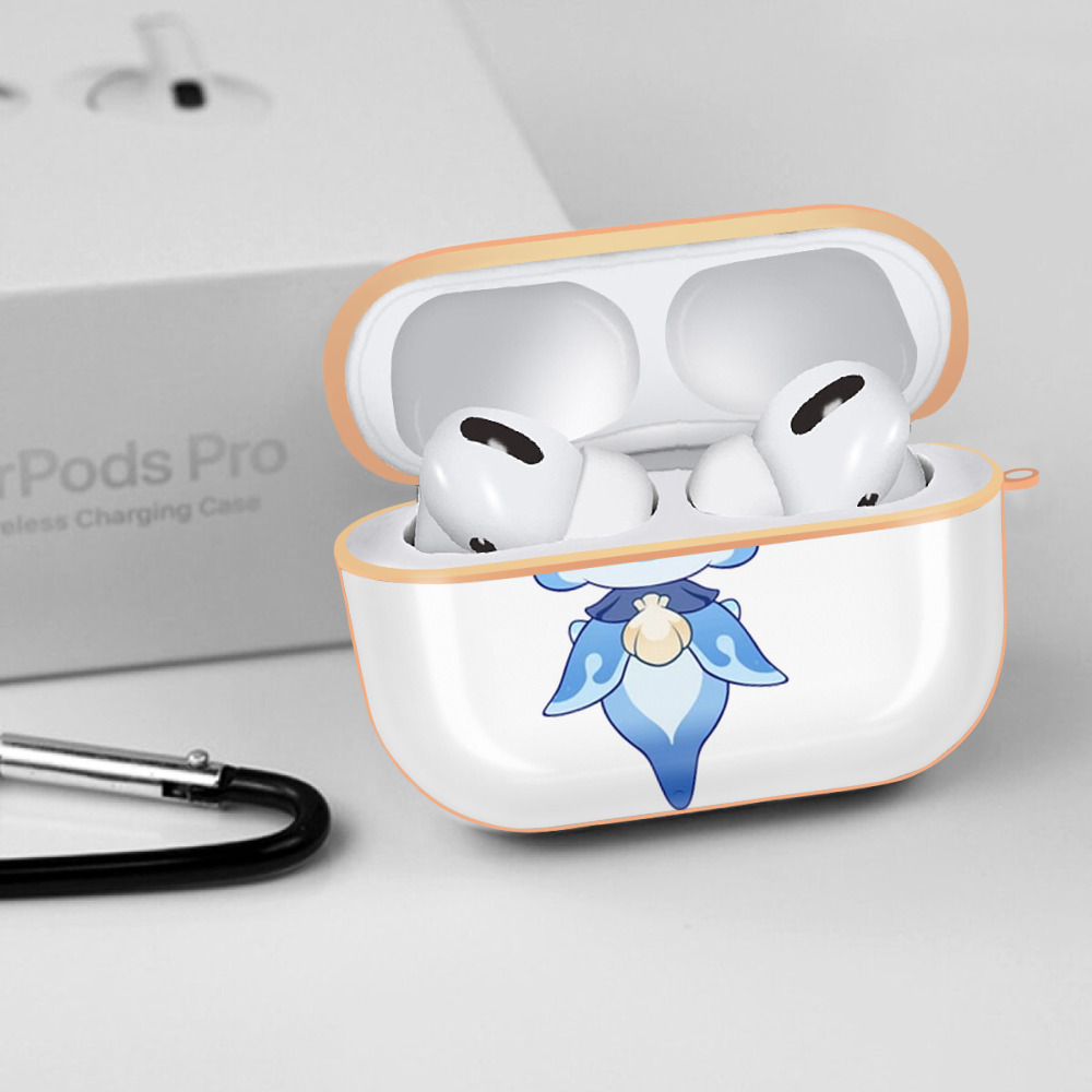げんし神 フリーナ genshin Furina 【AirPods Pro用】ハードシェル保護ケース｜耐衝撃・防指紋・カラビナ付き商品仕様