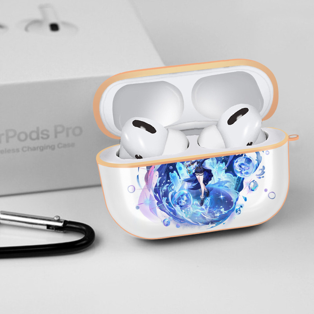 げんし神 フリーナ genshin Furina 【AirPods Pro用】ハードシェル保護ケース｜耐衝撃・防指紋・カラビナ付き商品仕様