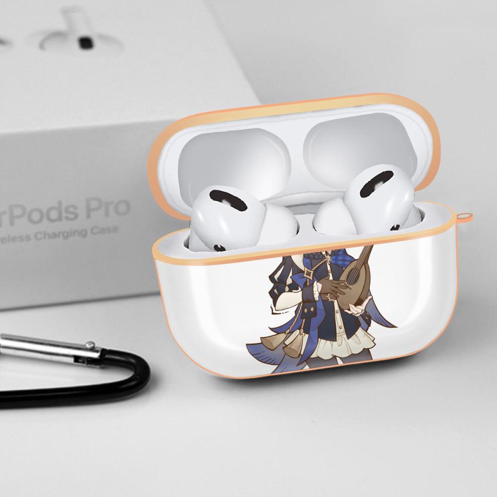 げんし神 フリーナ genshin Furina 【AirPods Pro用】ハードシェル保護ケース｜耐衝撃・防指紋・カラビナ付き商品仕様
