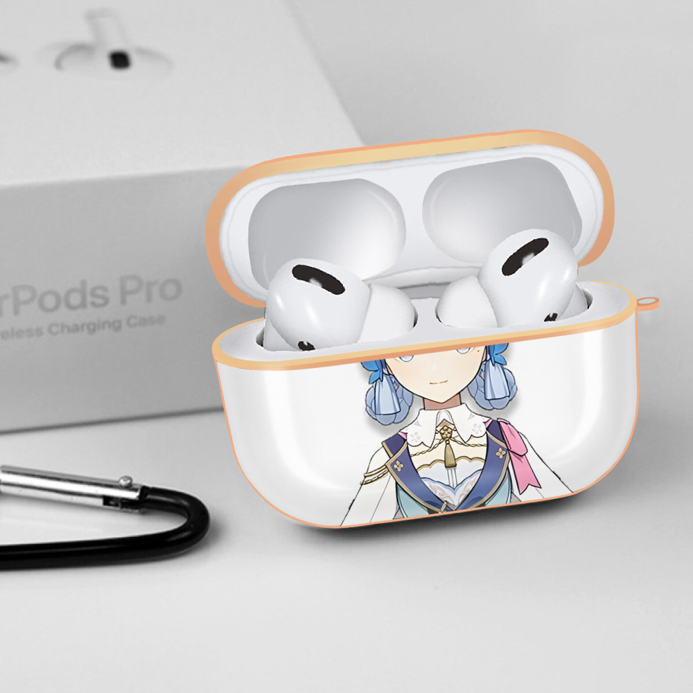 げんし神 神里綾華 神宮寺レン genshin Kamimiya Ren 【AirPods Pro用】ハードシェル保護ケース｜耐衝撃・防指紋・カラビナ付き商品仕様