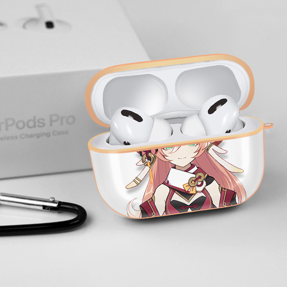 げんし神 ヤンフェイ genshin Yanfei 【AirPods Pro用】ハードシェル保護ケース｜耐衝撃・防指紋・カラビナ付き商品仕様