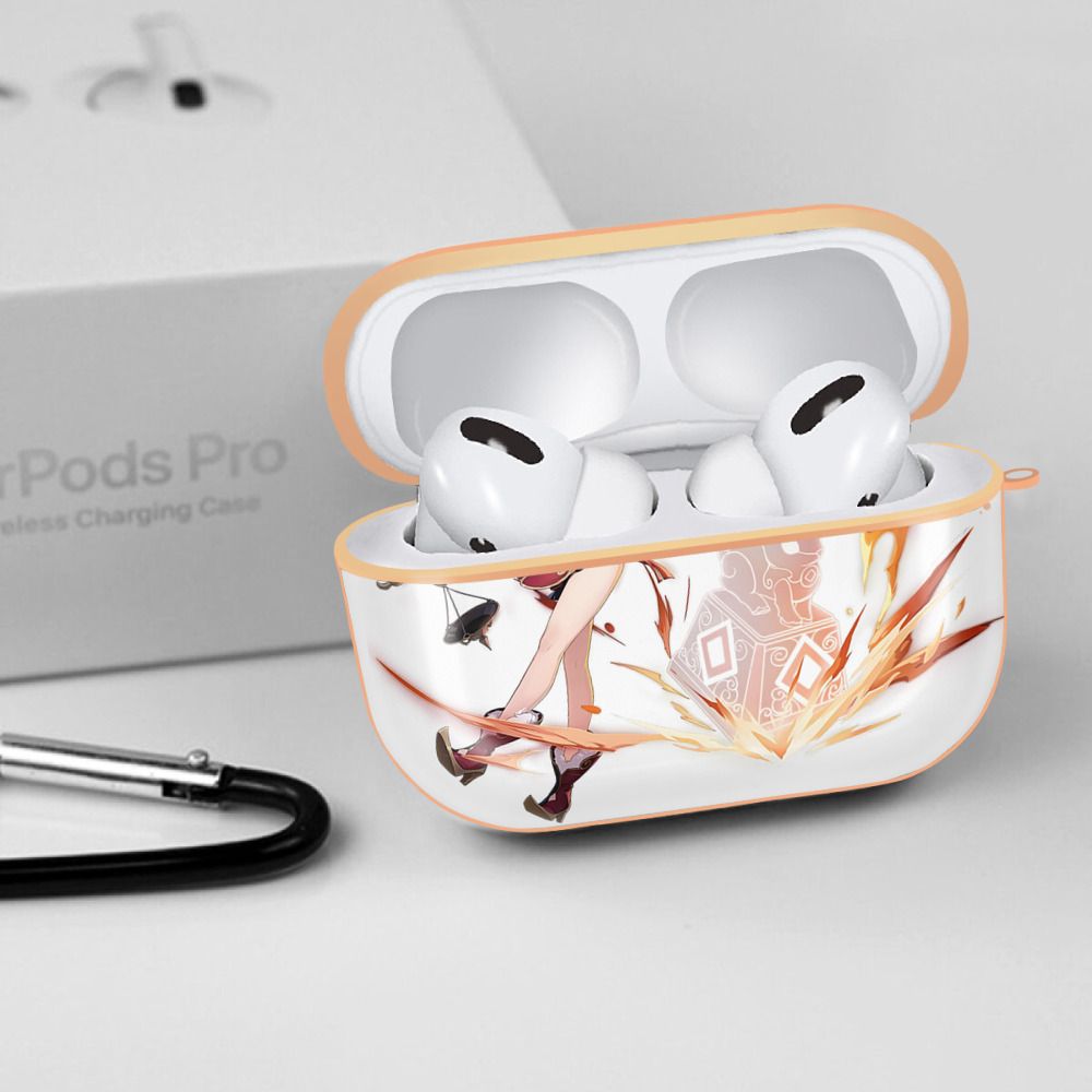 げんし神 ヤンフェイ genshin Yanfei 【AirPods Pro用】ハードシェル保護ケース｜耐衝撃・防指紋・カラビナ付き商品仕様