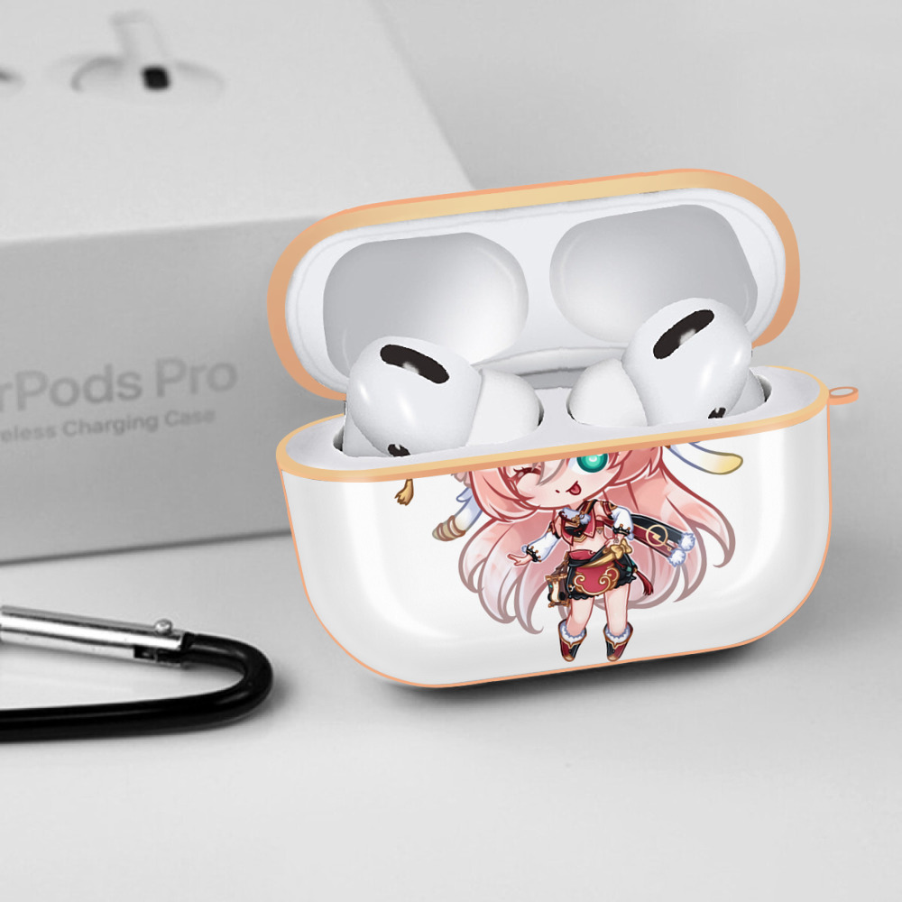 げんし神 ヤンフェイ genshin Yanfei 【AirPods Pro用】ハードシェル保護ケース｜耐衝撃・防指紋・カラビナ付き商品仕様
