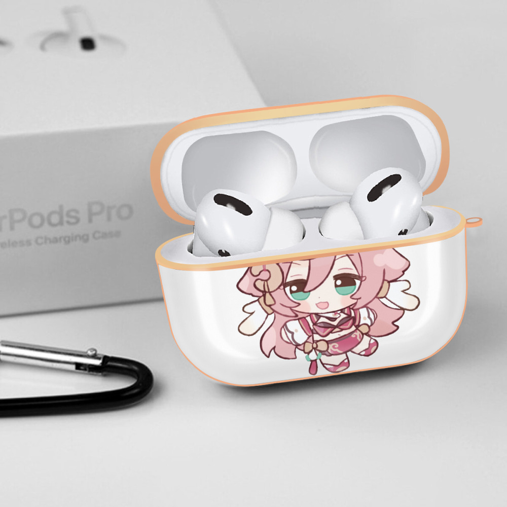 げんし神 ヤンフェイ genshin Yanfei 【AirPods Pro用】ハードシェル保護ケース｜耐衝撃・防指紋・カラビナ付き商品仕様