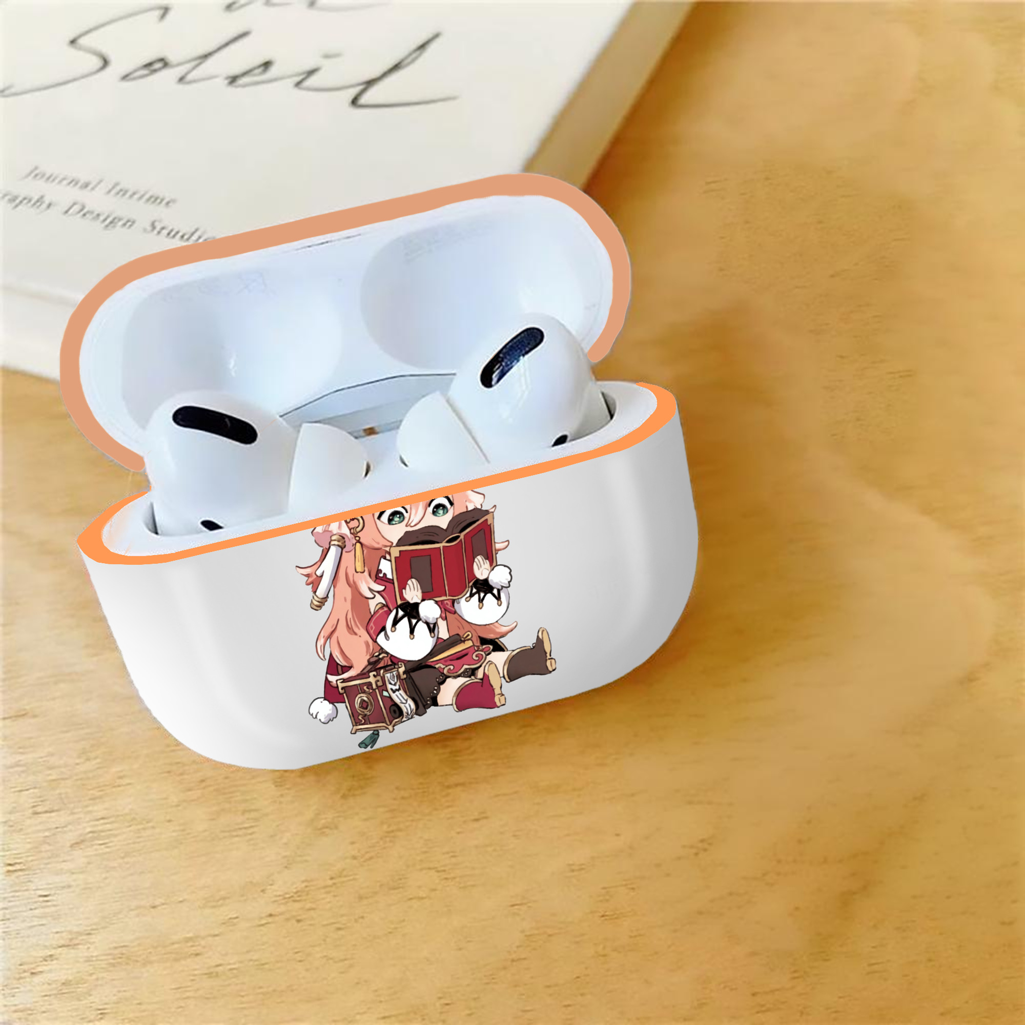 げんし神 ヤンフェイ genshin Yanfei 【AirPods Pro用】ハードシェル保護ケース｜耐衝撃・防指紋・カラビナ付き商品仕様