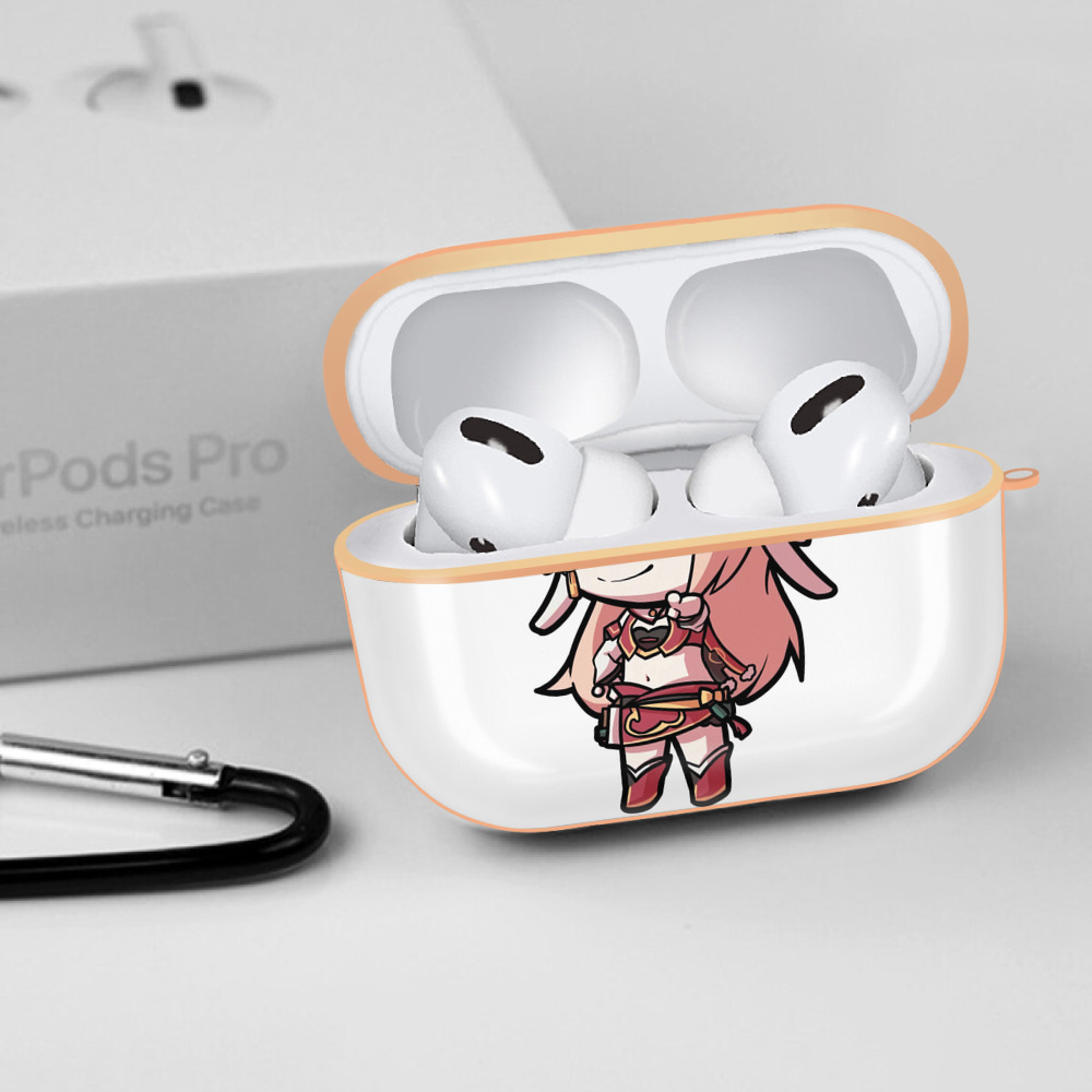 げんし神 ヤンフェイ genshin Yanfei 【AirPods Pro用】ハードシェル保護ケース｜耐衝撃・防指紋・カラビナ付き商品仕様