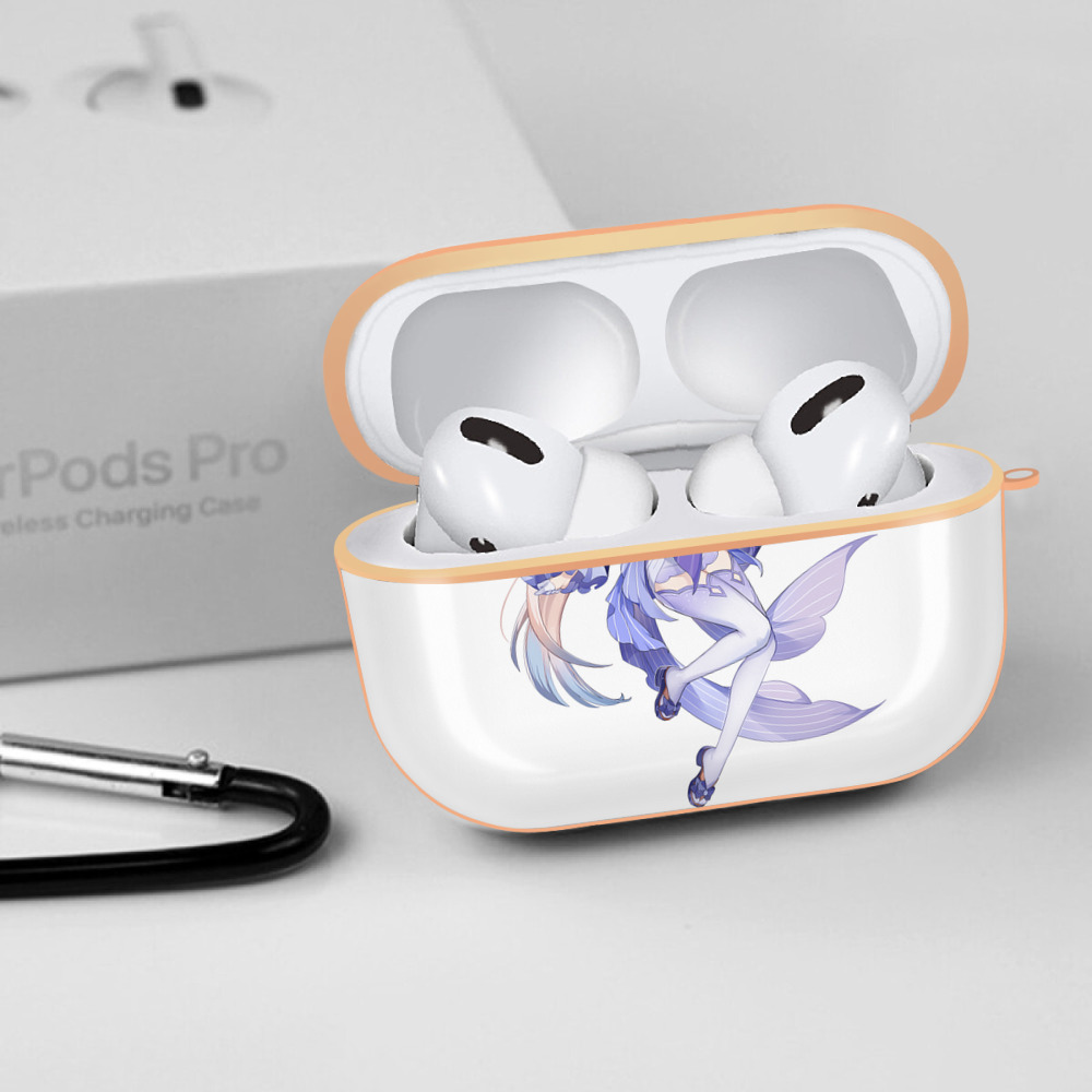 げんし神 珊瑚宮心海 サンゴノミヤ・ココミ genshin Sangonomiya Kokomi 【AirPods Pro用】ハードシェル保護ケース｜耐衝撃・防指紋・カラビナ付き商品仕様