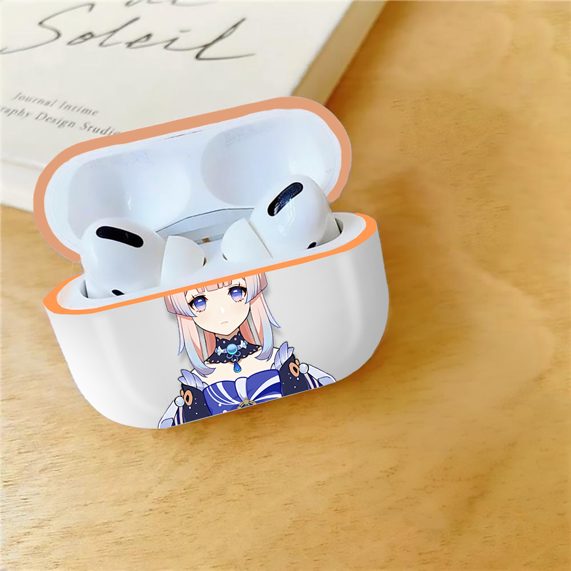 げんし神 珊瑚宮心海 サンゴノミヤ・ココミ genshin Sangonomiya Kokomi 【AirPods Pro用】ハードシェル保護ケース｜耐衝撃・防指紋・カラビナ付き商品仕様