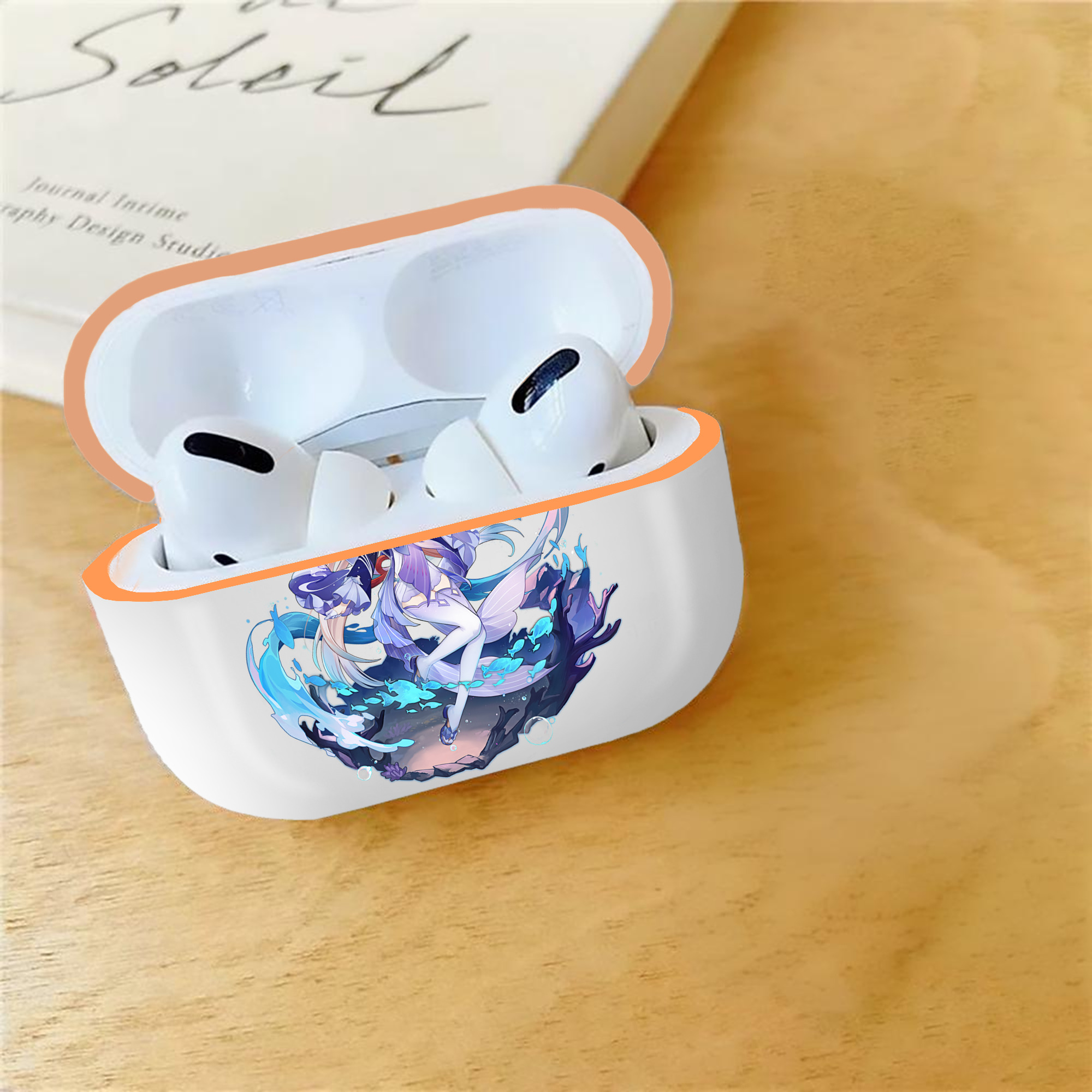げんし神 珊瑚宮心海 サンゴノミヤ・ココミ genshin Sangonomiya Kokomi 【AirPods Pro用】ハードシェル保護ケース｜耐衝撃・防指紋・カラビナ付き商品仕様