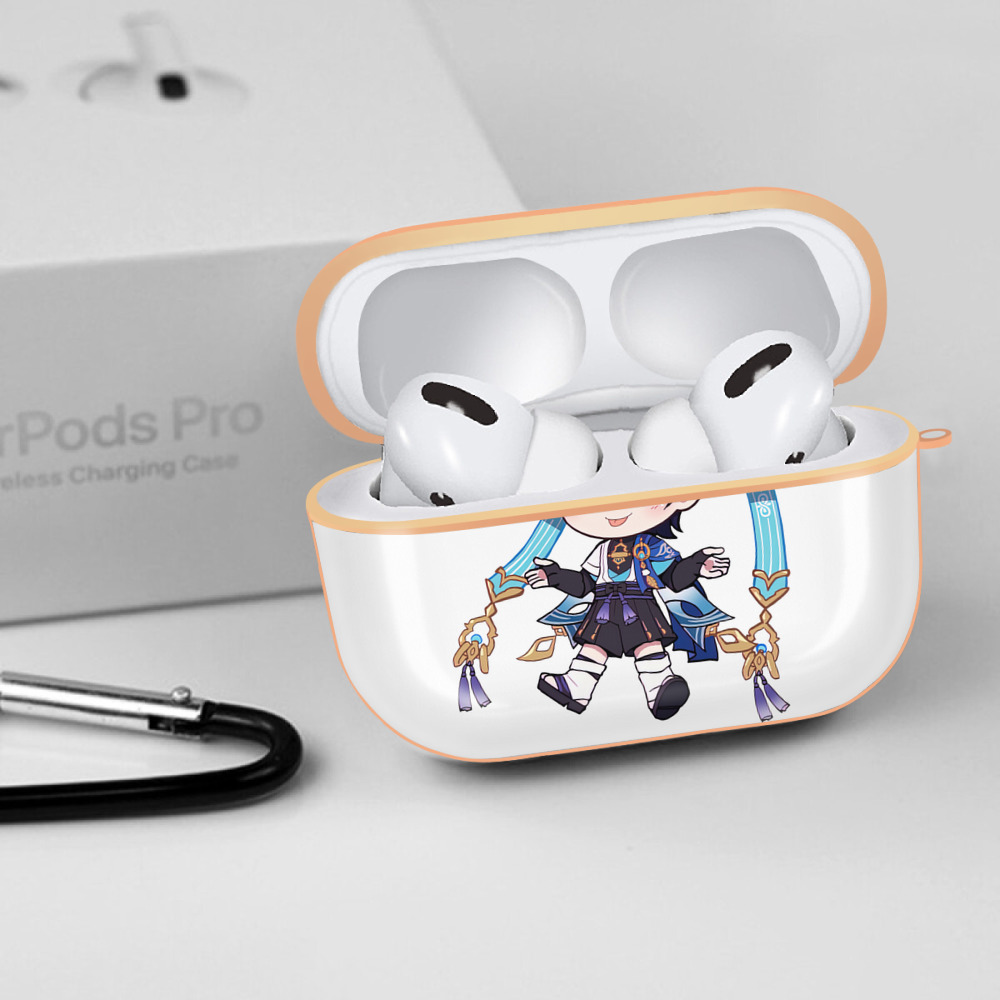 げんし神 さんペい genshin Sanpei 【AirPods Pro用】ハードシェル保護ケース｜耐衝撃・防指紋・カラビナ付き商品仕様