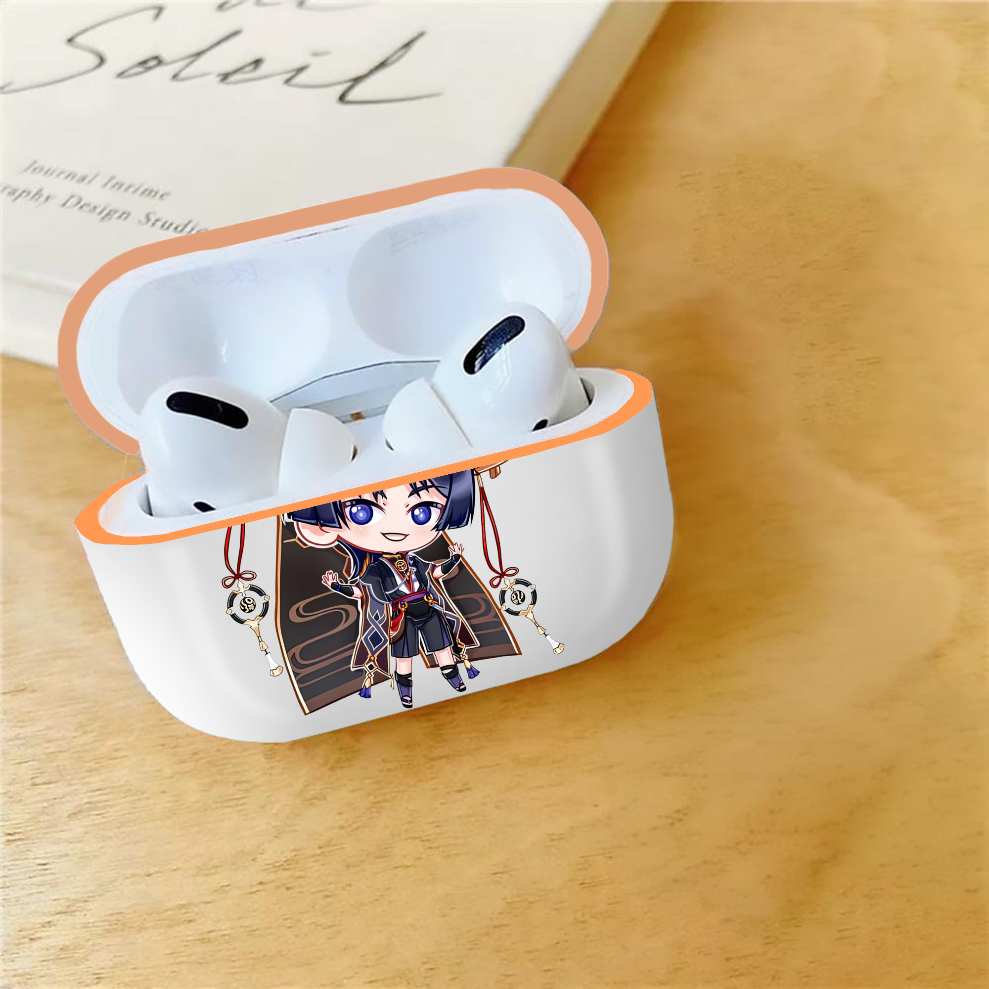 げんし神 さんペい genshin Sanpei 【AirPods Pro用】ハードシェル保護ケース｜耐衝撃・防指紋・カラビナ付き商品仕様