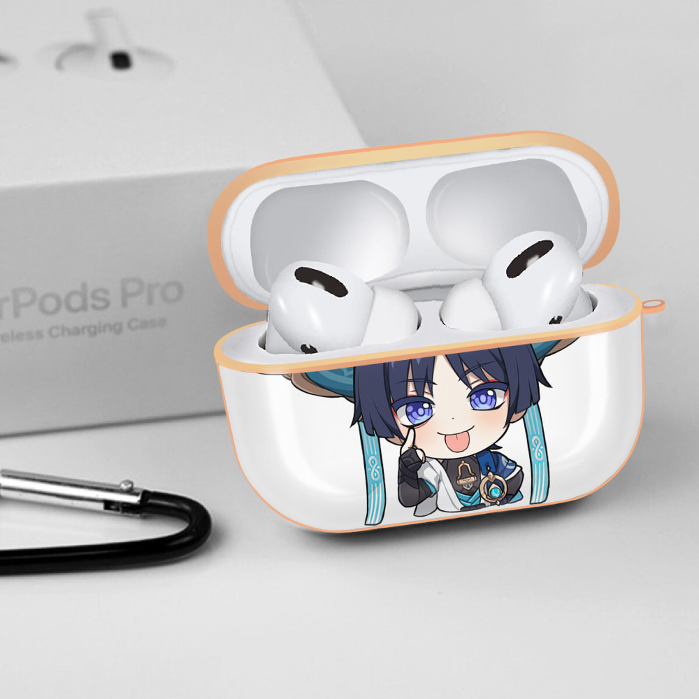 げんし神 さんペい genshin Sanpei 【AirPods Pro用】ハードシェル保護ケース｜耐衝撃・防指紋・カラビナ付き商品仕様