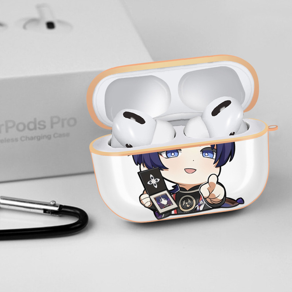 げんし神 さんペい genshin Sanpei 【AirPods Pro用】ハードシェル保護ケース｜耐衝撃・防指紋・カラビナ付き商品仕様
