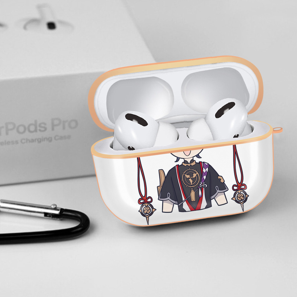 げんし神 さんペい genshin Sanpei 【AirPods Pro用】ハードシェル保護ケース｜耐衝撃・防指紋・カラビナ付き商品仕様