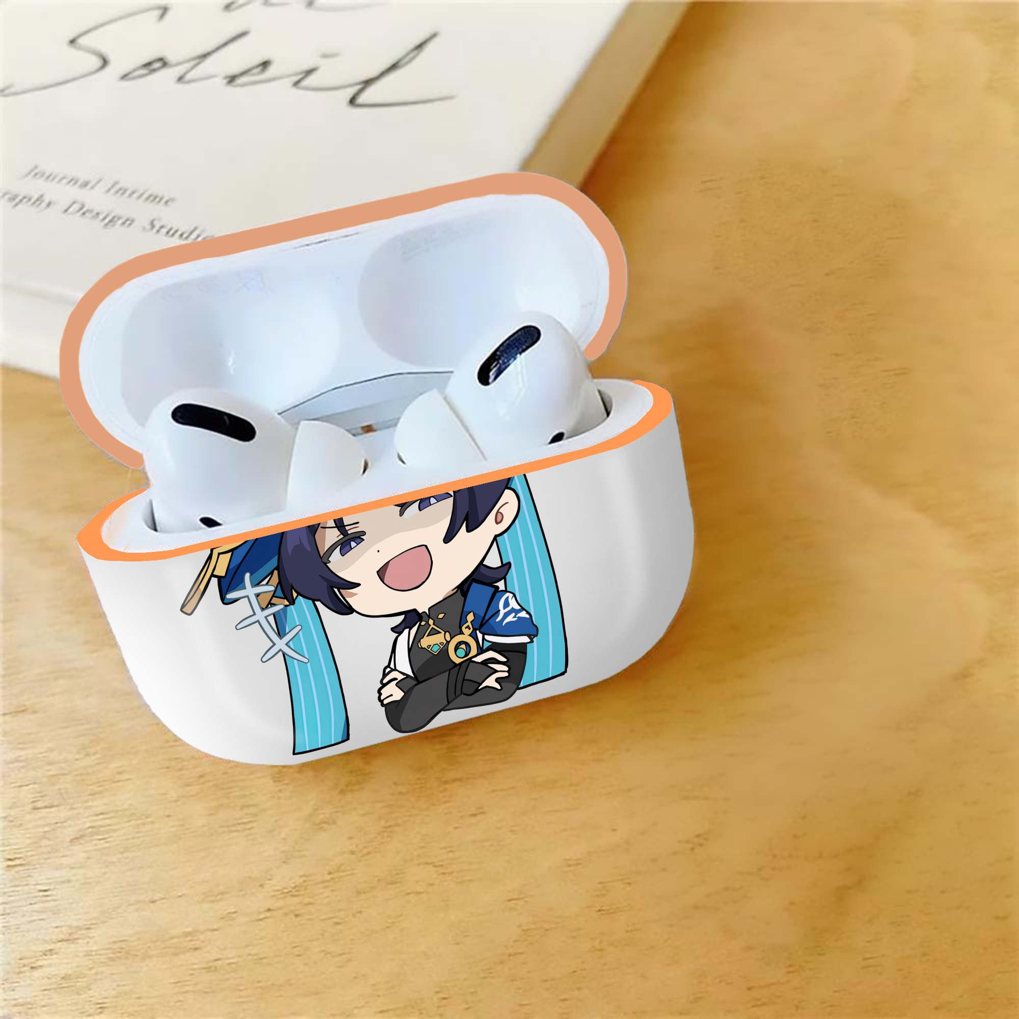 げんし神 さんペい genshin Sanpei 【AirPods Pro用】ハードシェル保護ケース｜耐衝撃・防指紋・カラビナ付き商品仕様