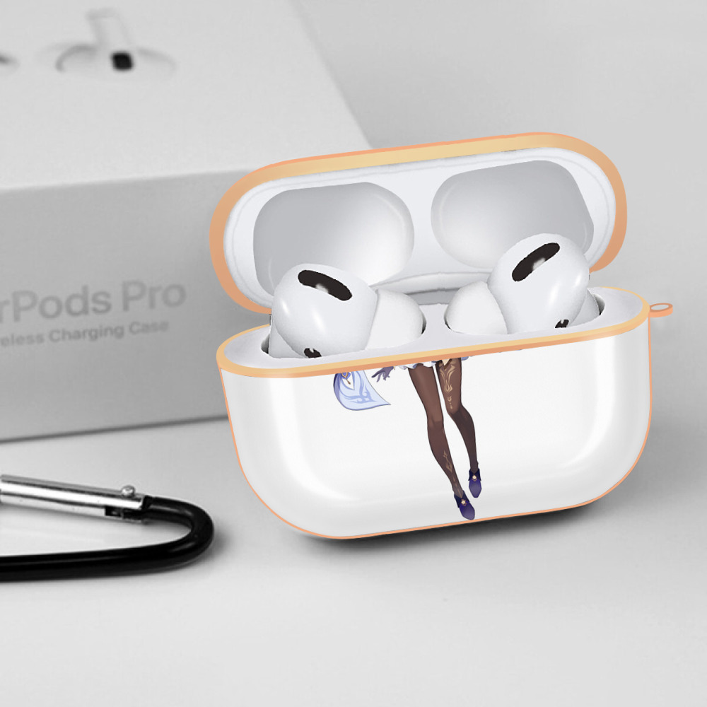 げんし神 刻晴 こくせい genshin Kokusei 【AirPods Pro用】ハードシェル保護ケース｜耐衝撃・防指紋・カラビナ付き商品仕様