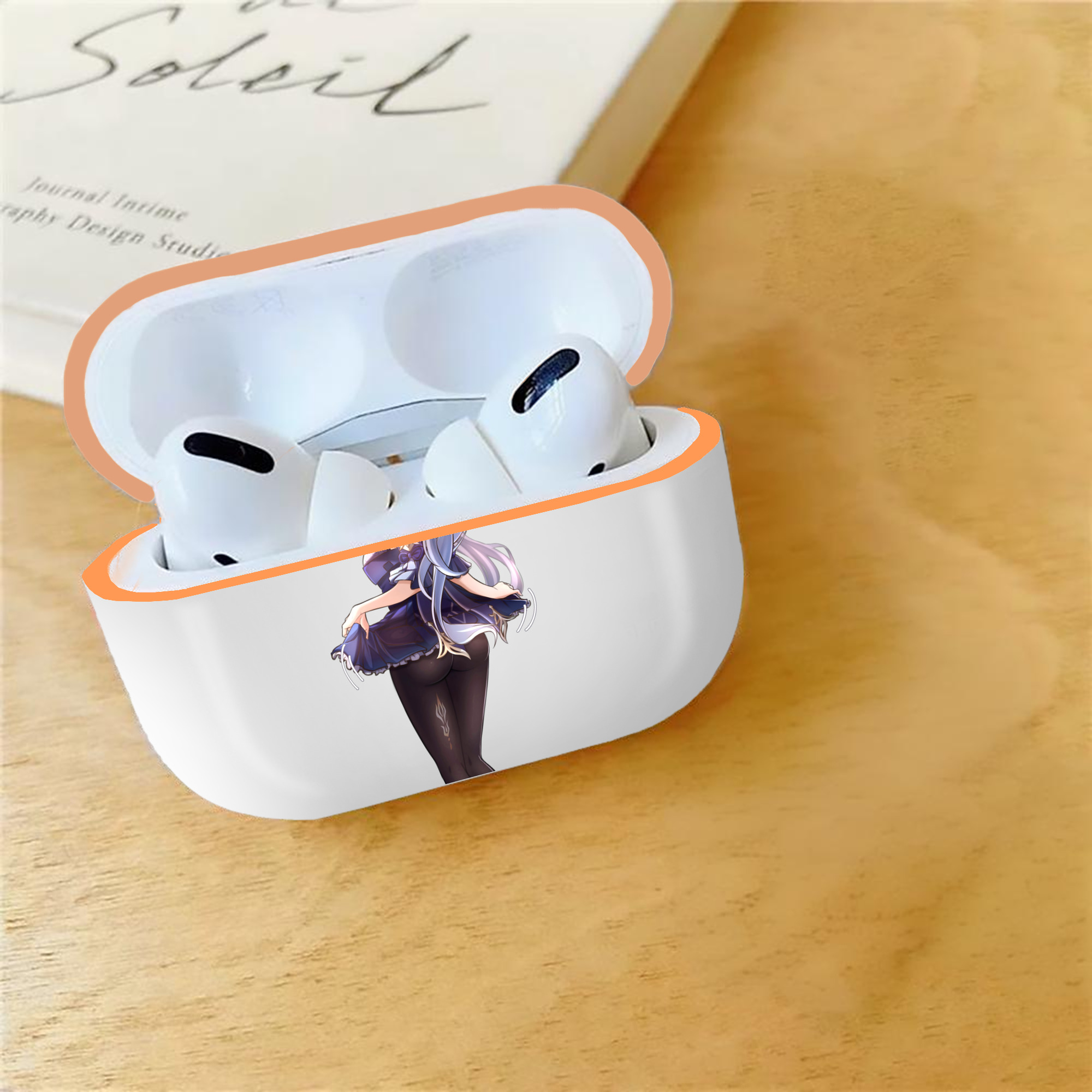 げんし神 刻晴 こくせい genshin Kokusei 【AirPods Pro用】ハードシェル保護ケース｜耐衝撃・防指紋・カラビナ付き商品仕様