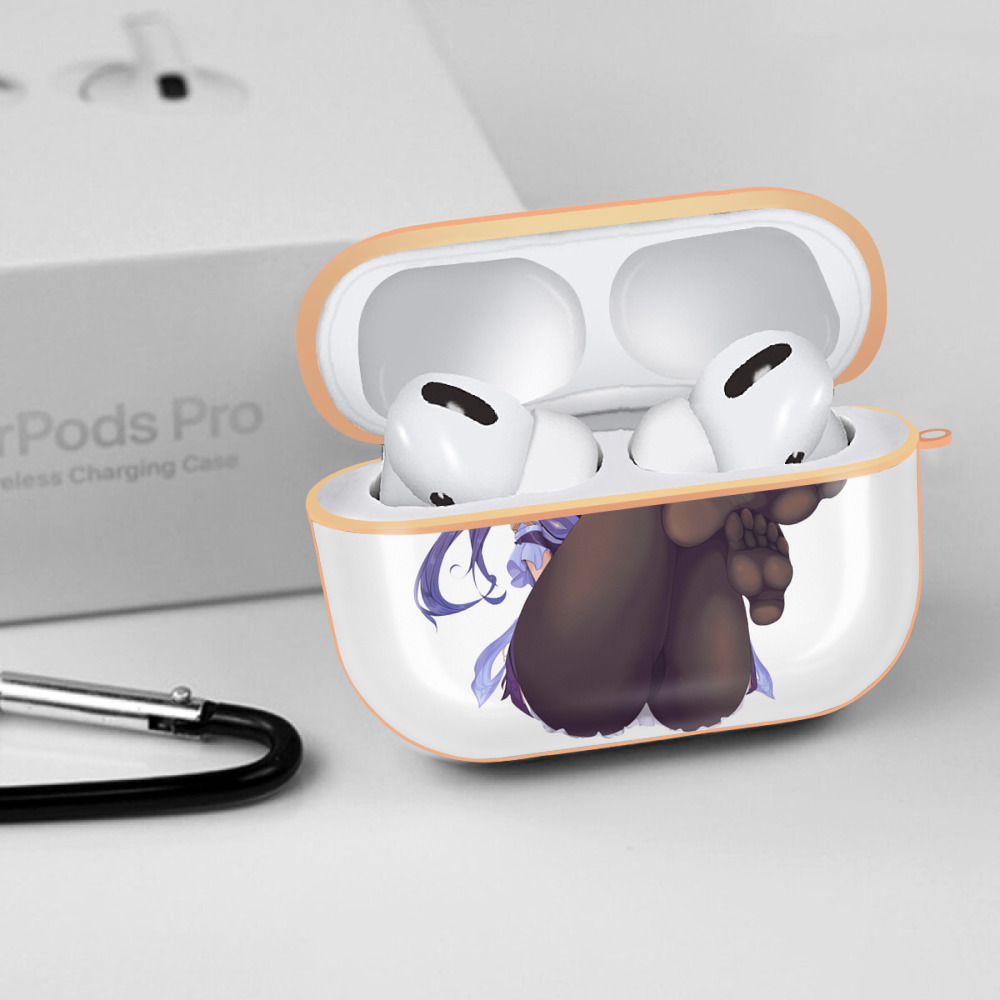 げんし神 刻晴 こくせい genshin Kokusei 【AirPods Pro用】ハードシェル保護ケース｜耐衝撃・防指紋・カラビナ付き商品仕様