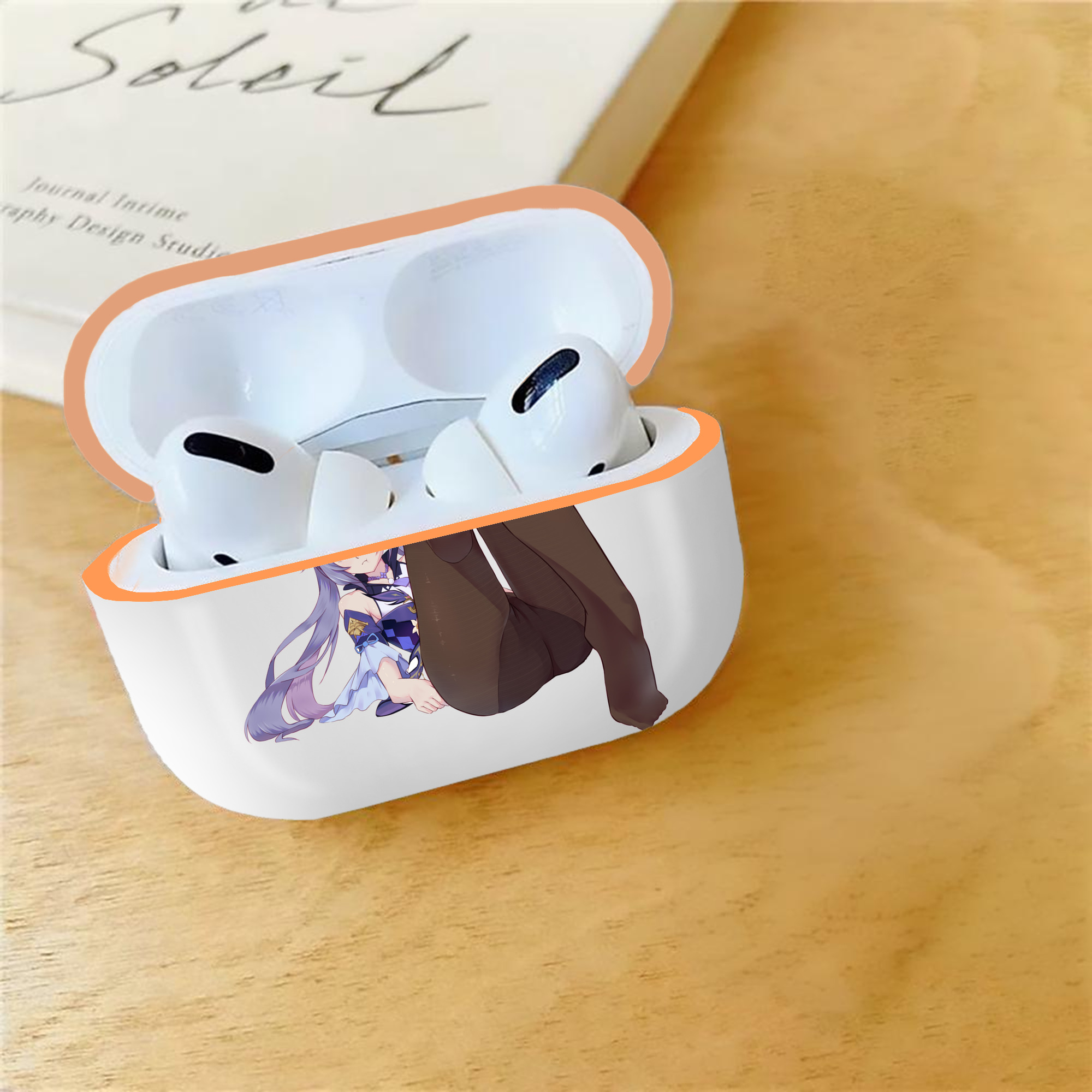 げんし神 刻晴 こくせい genshin Kokusei 【AirPods Pro用】ハードシェル保護ケース｜耐衝撃・防指紋・カラビナ付き商品仕様