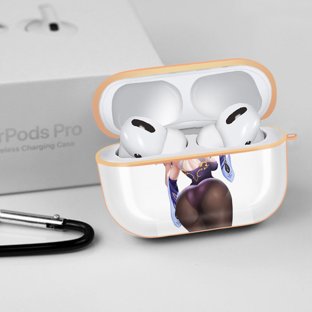 げんし神 刻晴 こくせい genshin Kokusei 【AirPods Pro用】ハードシェル保護ケース｜耐衝撃・防指紋・カラビナ付き商品仕様