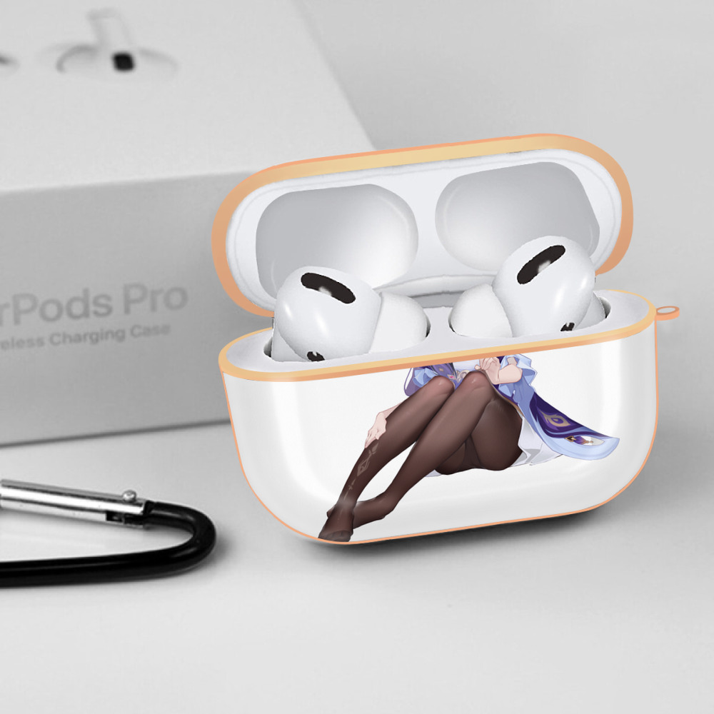 げんし神 刻晴 こくせい genshin Kokusei 【AirPods Pro用】ハードシェル保護ケース｜耐衝撃・防指紋・カラビナ付き商品仕様