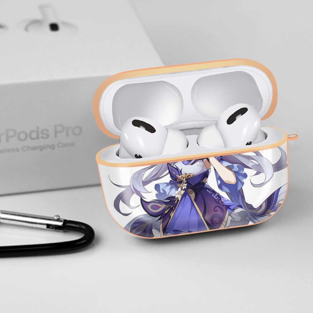 げんし神 刻晴 こくせい genshin Kokusei 【AirPods Pro用】ハードシェル保護ケース｜耐衝撃・防指紋・カラビナ付き商品仕様
