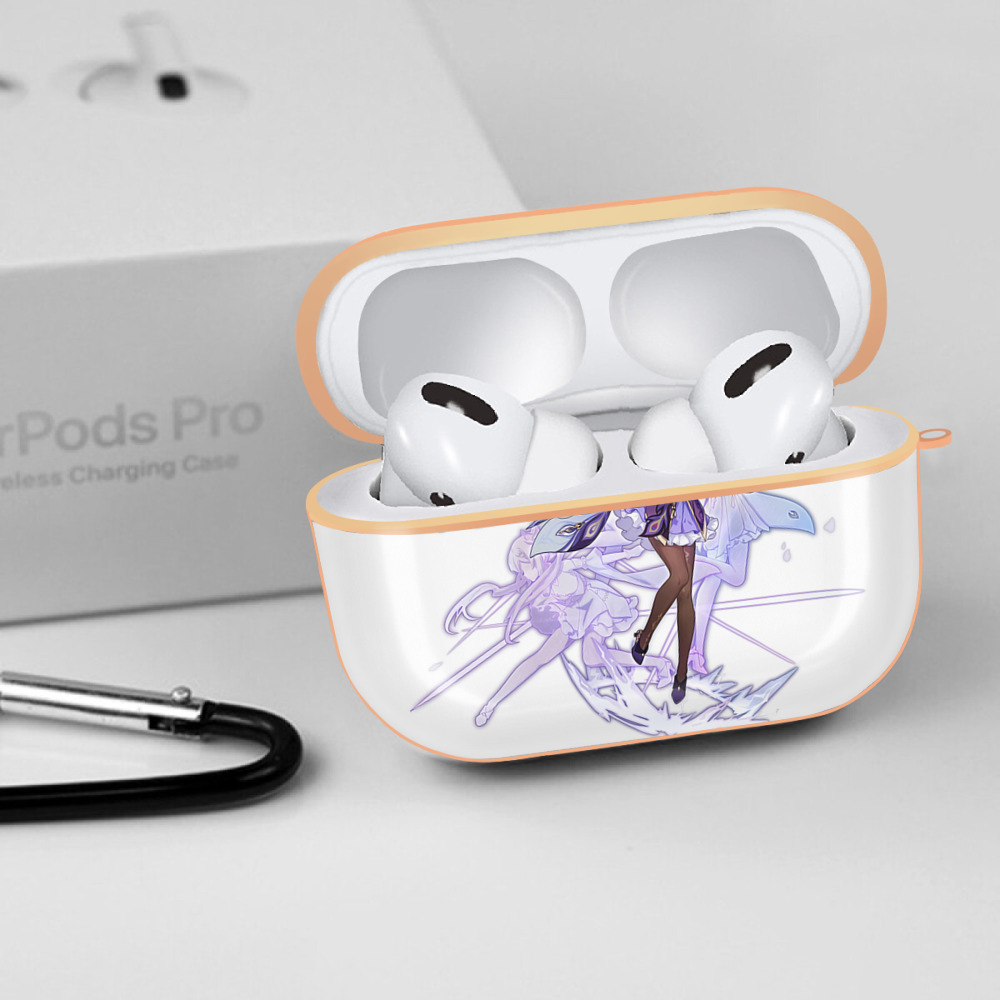 げんし神 刻晴 こくせい genshin Kokusei 【AirPods Pro用】ハードシェル保護ケース｜耐衝撃・防指紋・カラビナ付き商品仕様
