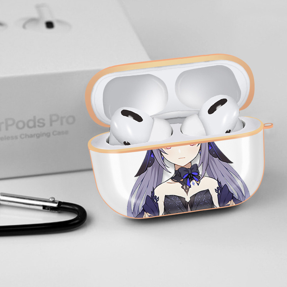 げんし神 刻晴 こくせい genshin Kokusei 【AirPods Pro用】ハードシェル保護ケース｜耐衝撃・防指紋・カラビナ付き商品仕様