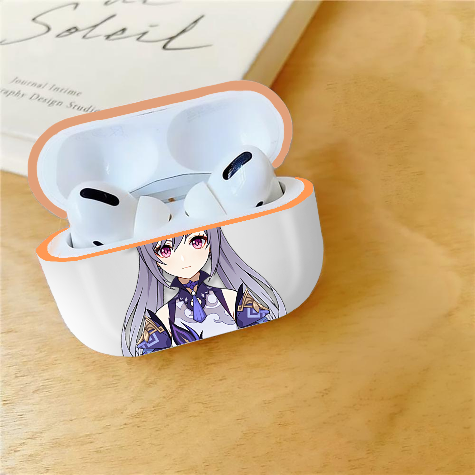 げんし神 刻晴 こくせい genshin Kokusei 【AirPods Pro用】ハードシェル保護ケース｜耐衝撃・防指紋・カラビナ付き商品仕様