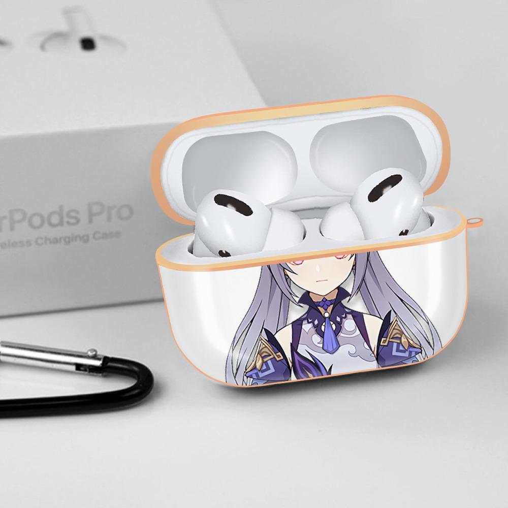 げんし神 刻晴 こくせい genshin Kokusei 【AirPods Pro用】ハードシェル保護ケース｜耐衝撃・防指紋・カラビナ付き商品仕様