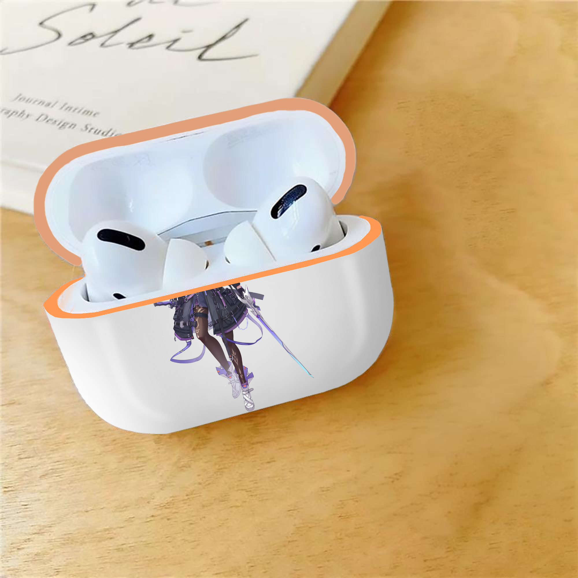 げんし神 刻晴 こくせい genshin Kokusei 【AirPods Pro用】ハードシェル保護ケース｜耐衝撃・防指紋・カラビナ付き商品仕様