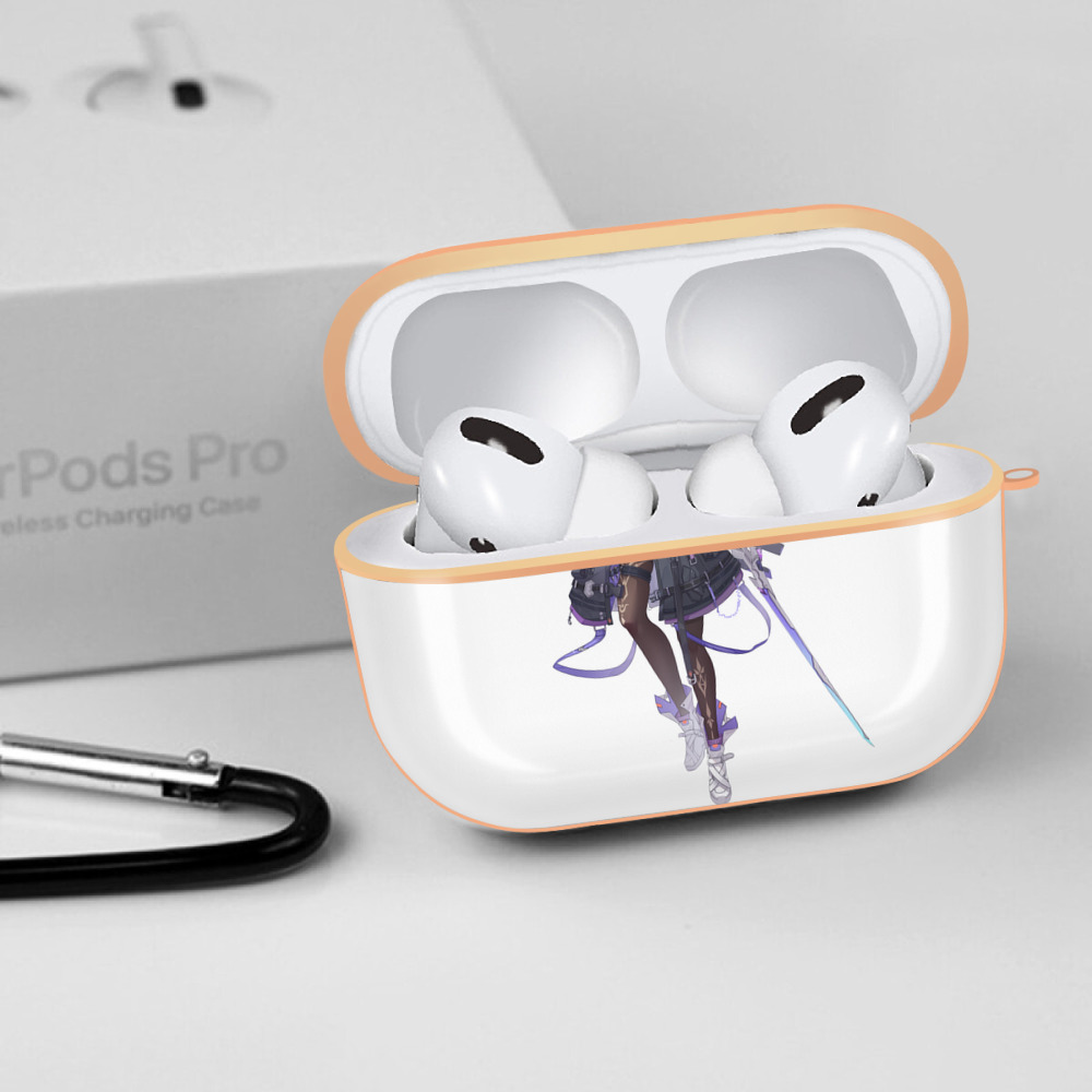 げんし神 刻晴 こくせい genshin Kokusei 【AirPods Pro用】ハードシェル保護ケース｜耐衝撃・防指紋・カラビナ付き商品仕様