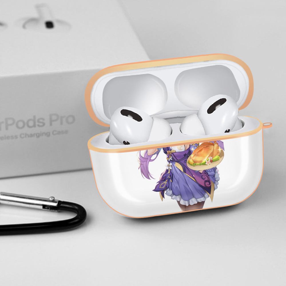 げんし神 刻晴 こくせい genshin Kokusei 【AirPods Pro用】ハードシェル保護ケース｜耐衝撃・防指紋・カラビナ付き商品仕様