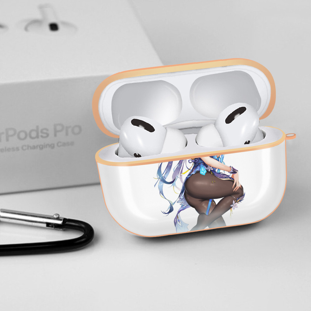 げんし神 刻晴 こくせい genshin Kokusei 【AirPods Pro用】ハードシェル保護ケース｜耐衝撃・防指紋・カラビナ付き商品仕様