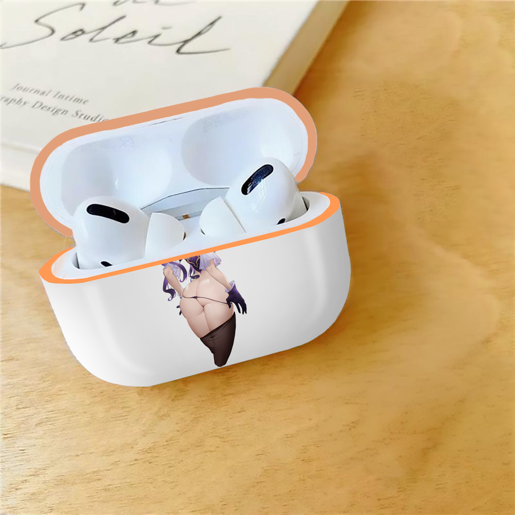 げんし神 刻晴 こくせい genshin Kokusei 【AirPods Pro用】ハードシェル保護ケース｜耐衝撃・防指紋・カラビナ付き商品仕様