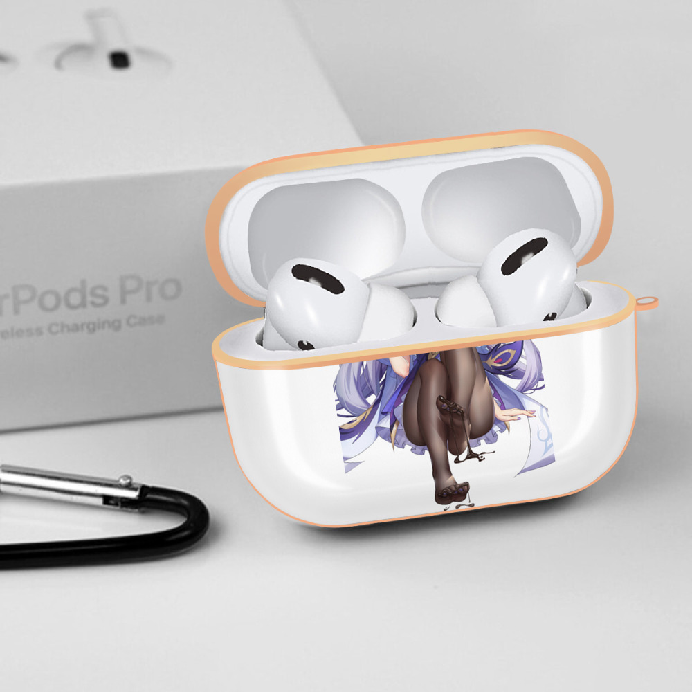 げんし神 刻晴 こくせい genshin Kokusei 【AirPods Pro用】ハードシェル保護ケース｜耐衝撃・防指紋・カラビナ付き商品仕様